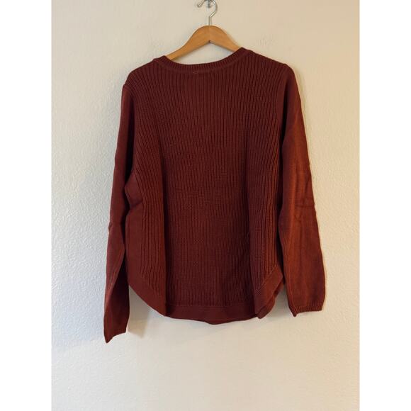 NEW RD Style Stitch Fix Josslyn V-Neck Sweater XL Burnt Orange Cotton Blend NWT - Picture 3 of 15